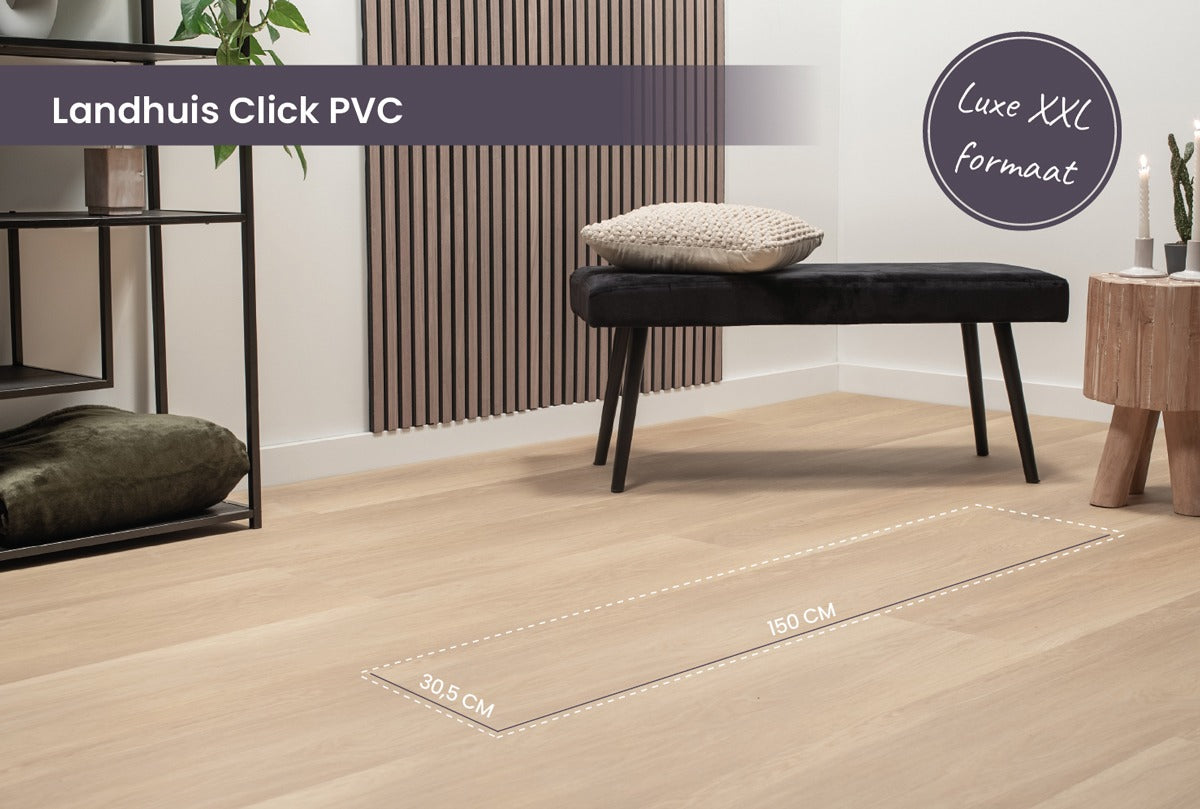 Floer Landhuis Click PVC - Witte Eik