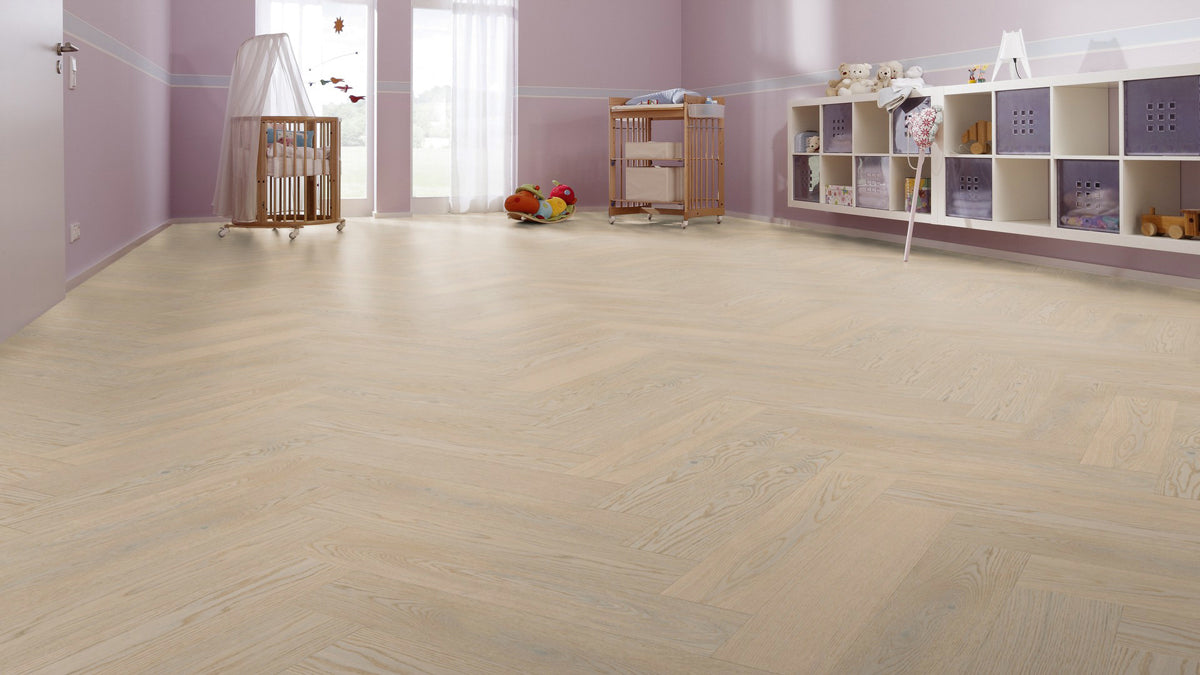 Floer Hybride Hout - Wit Eiken Visgraat (Uitlopend)