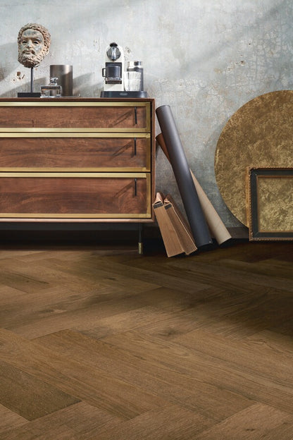 Floer Hybride Hout - Warmbruin Eiken Visgraat