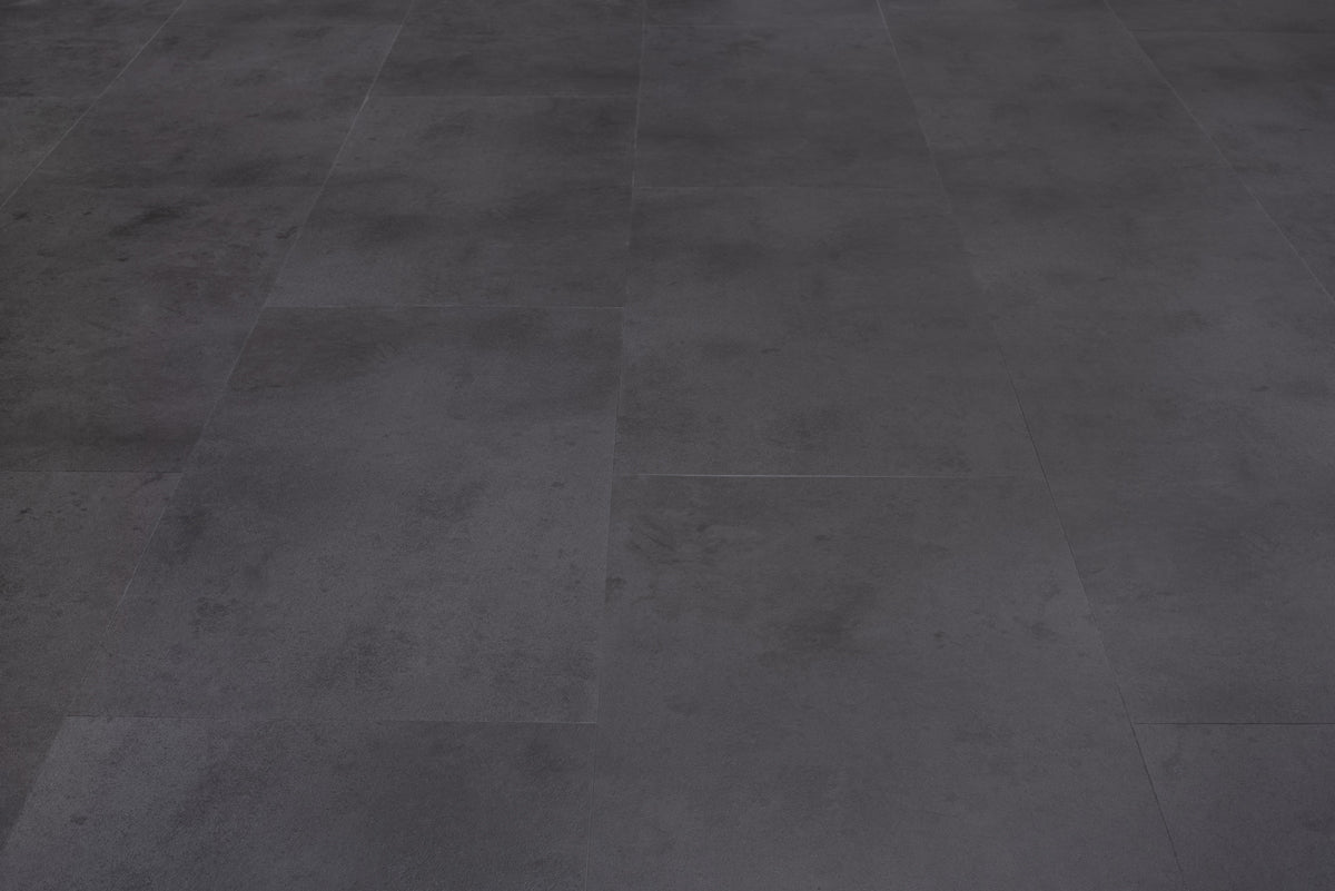 Floer Tegel Click PVC - Betonlook Zwart