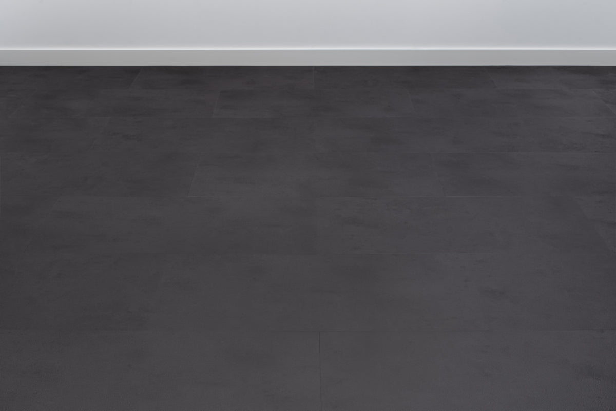 Floer Tegel Click PVC - Betonlook Zwart