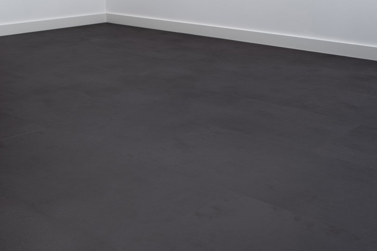 Floer Tegel Click PVC - Betonlook Zwart