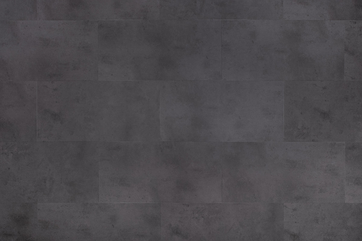 Floer Tegel Click PVC - Betonlook Zwart