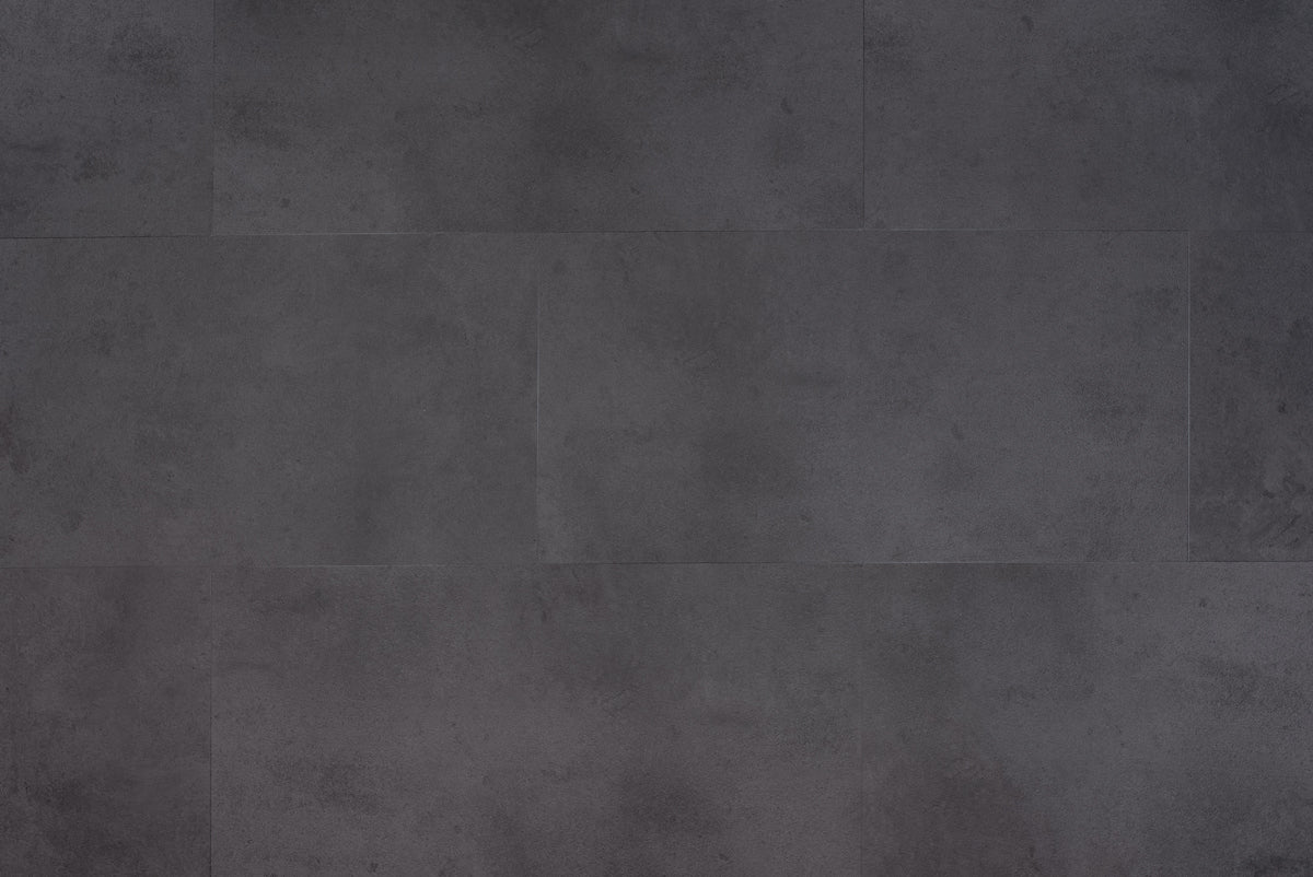 Floer Tegel Click PVC - Betonlook Zwart