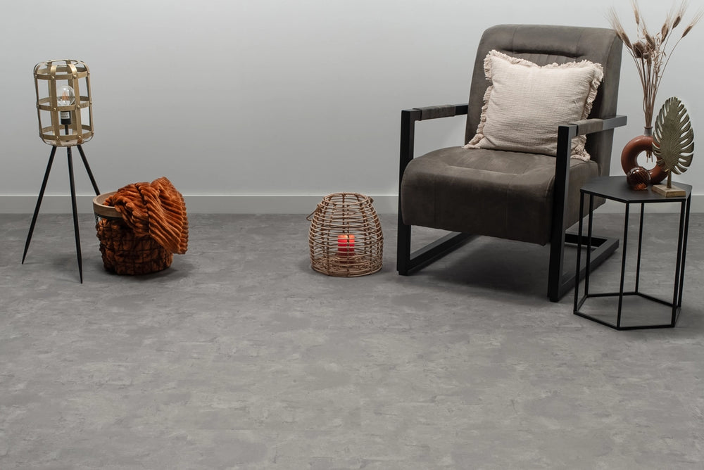 Floer Tegel PVC - Betonlook Grijs