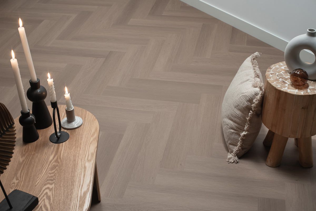 Floer Visgraat Click PVC - Greige Eiken - productfoto 6