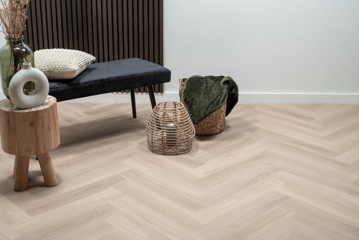 Floer Visgraat Click PVC - Puur Eiken - productfoto 2