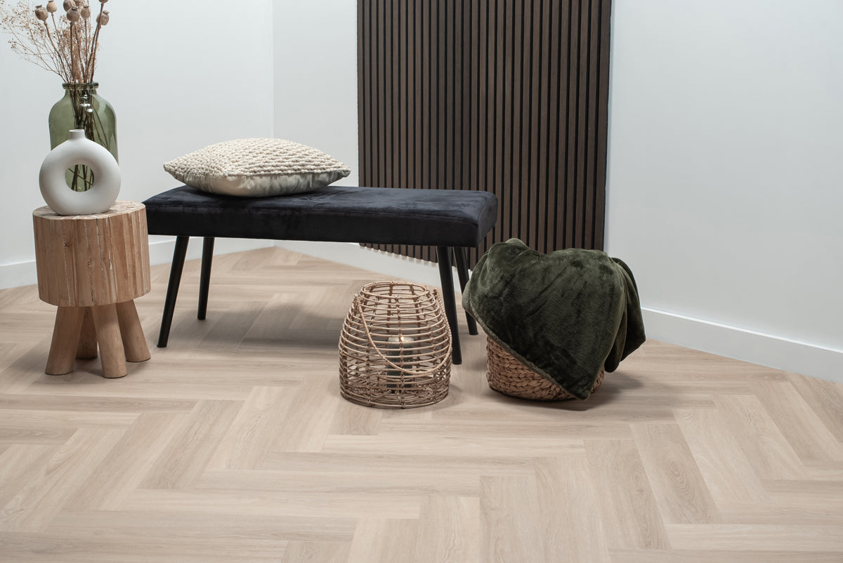 Floer Visgraat Click PVC - Puur Eiken - productfoto 4