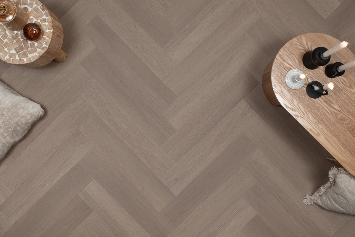 Floer Visgraat PVC - Greige Eiken - productfoto 5