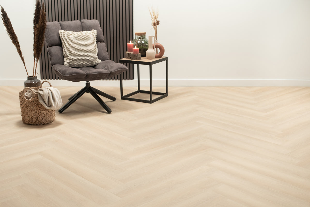 Floer Walvisgraat Click PVC – Balein Beige