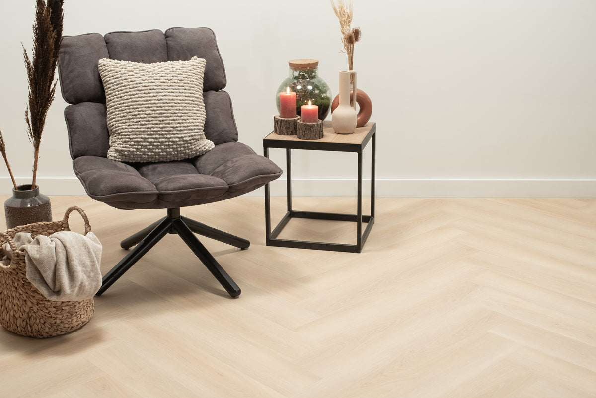 Floer Walvisgraat Click PVC – Balein Beige