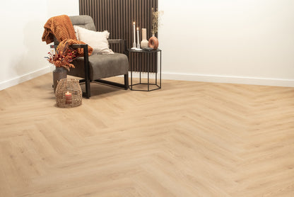 Floer Walvisgraat Click PVC - Bryde Bruin