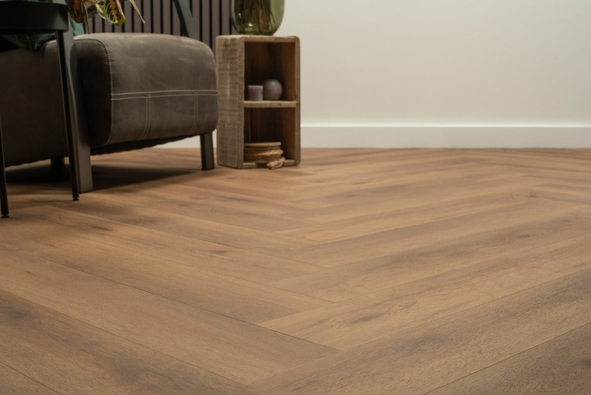 Floer Walvisgraat Click PVC - Narwal Nootbruin