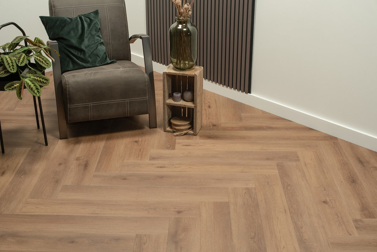 Floer Walvisgraat Click PVC - Narwal Nootbruin