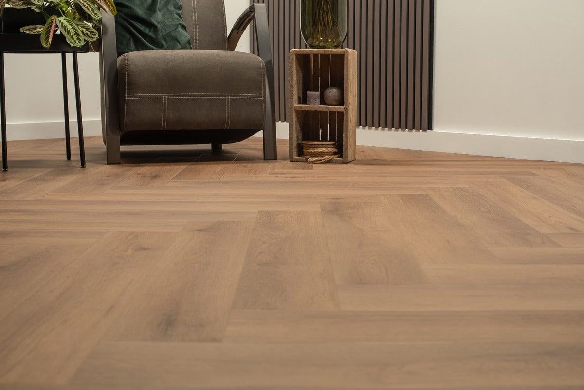 Floer Walvisgraat Click PVC - Narwal Nootbruin