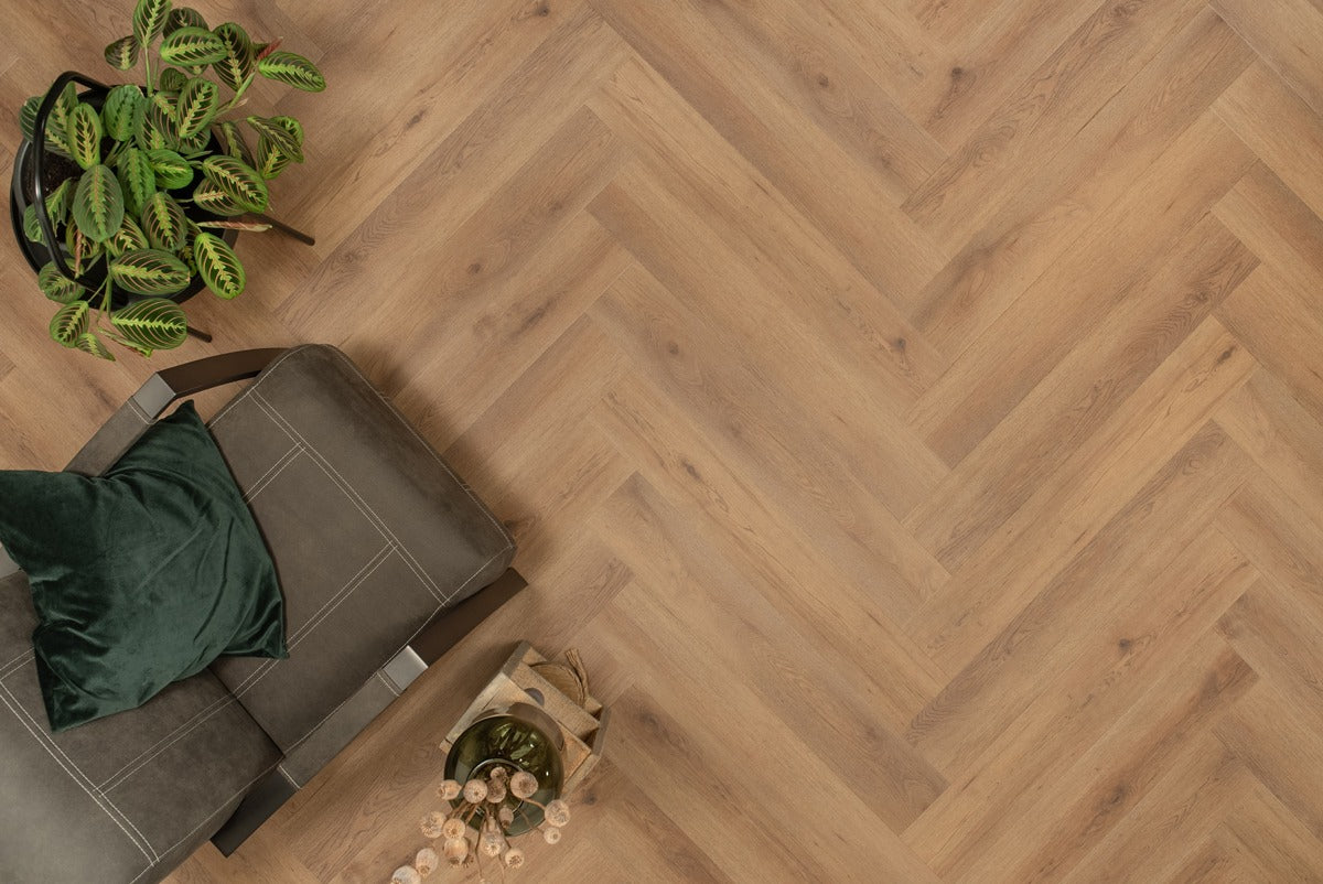 Floer Walvisgraat Click PVC - Narwal Nootbruin