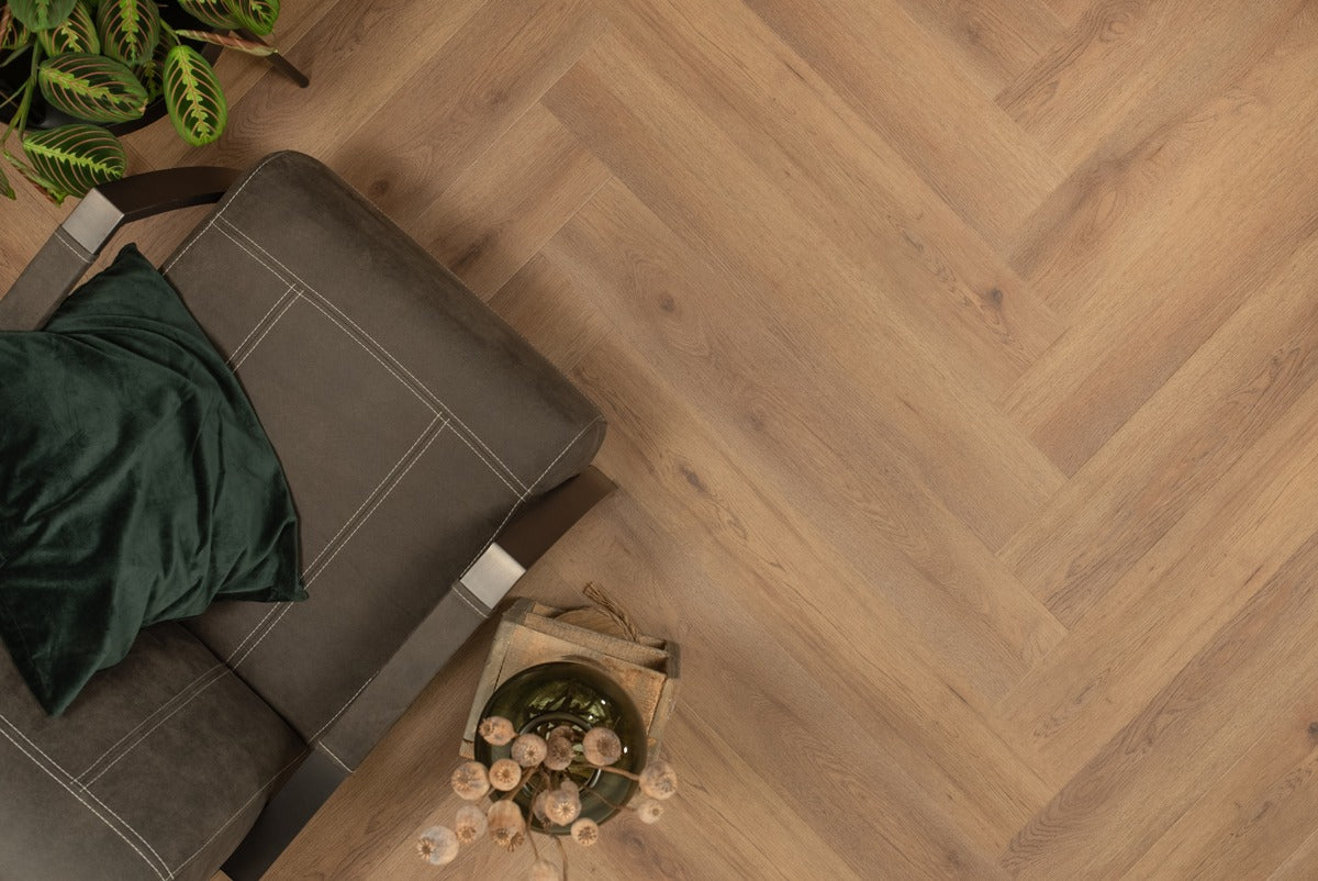 Floer Walvisgraat Click PVC - Narwal Nootbruin