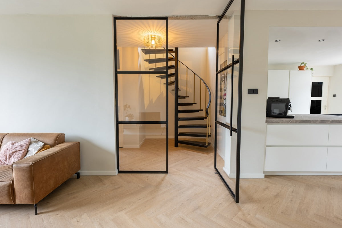 Floer Walvisgraat Click PVC – Gaia Grijsbeige