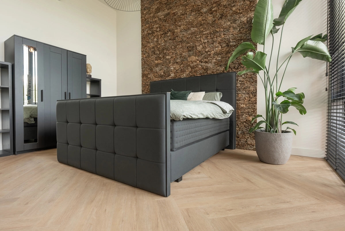 Floer Walvisgraat Click PVC – Gaia Grijsbeige