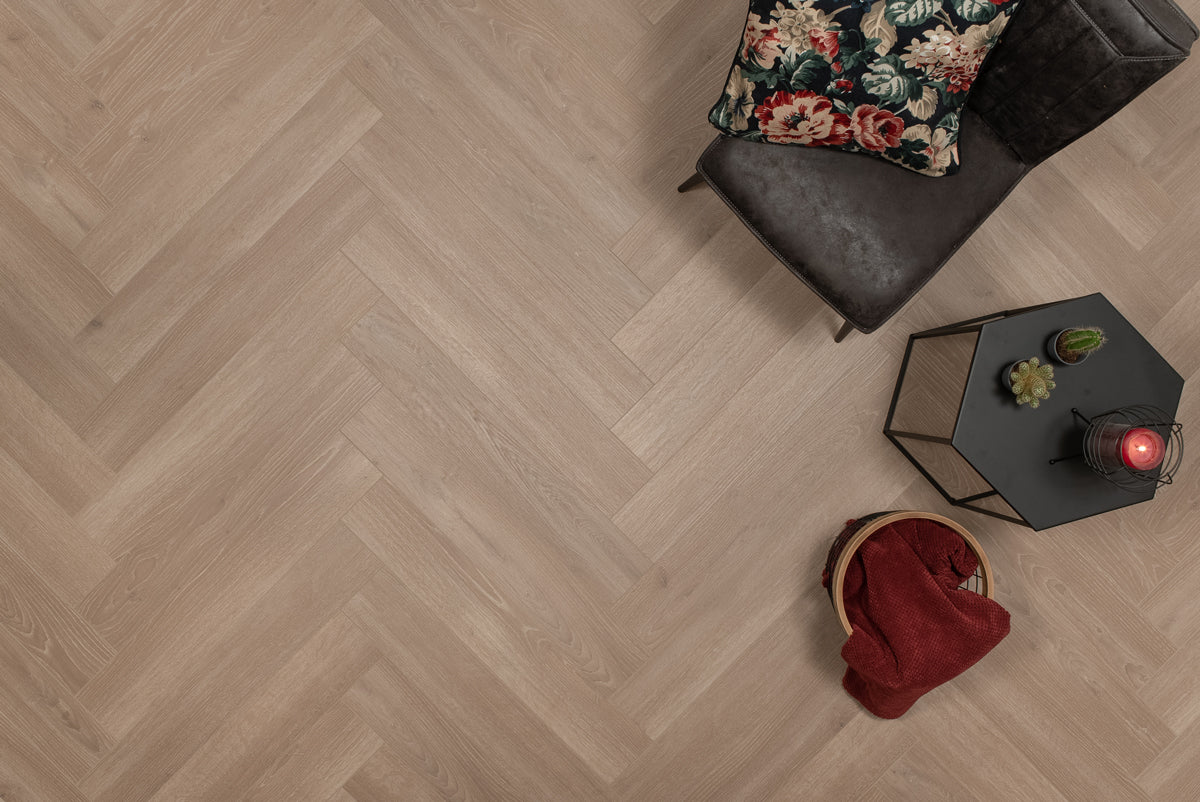 Floer Hybride Laminaat Walvisgraat - Griend Grijs