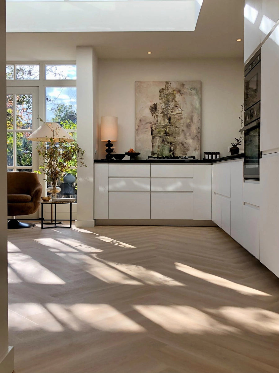 Floer Walvisgraat PVC - Balein Beige