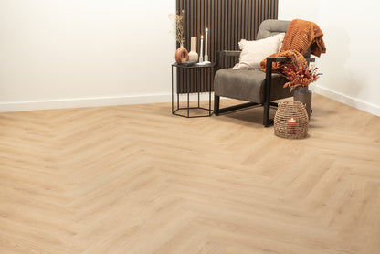Floer Walvisgraat PVC - Bryde Bruin