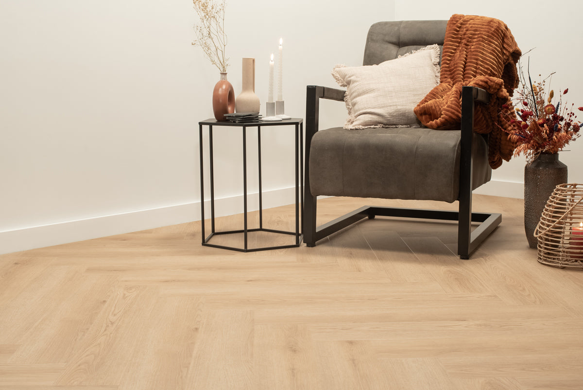 Floer Walvisgraat PVC - Bryde Bruin