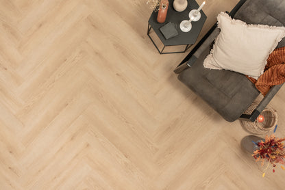 Floer Walvisgraat PVC - Bryde Bruin