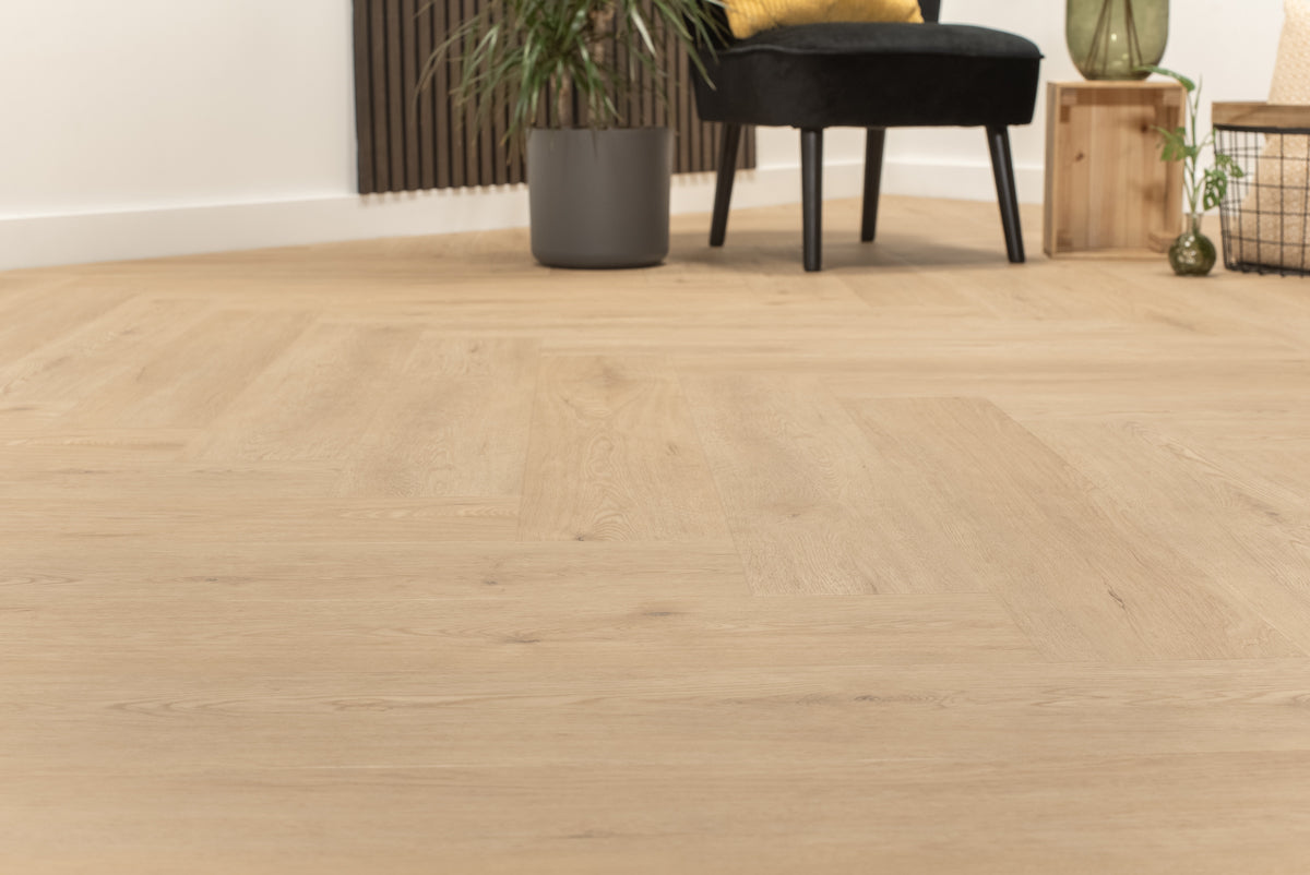 Floer Walvisgraat PVC - Gaia Grijsbeige