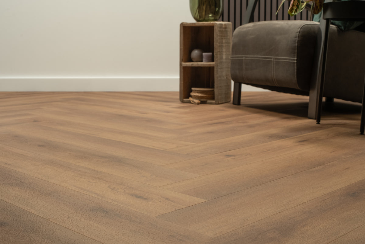 Floer Walvisgraat PVC - Narwal Nootbruin