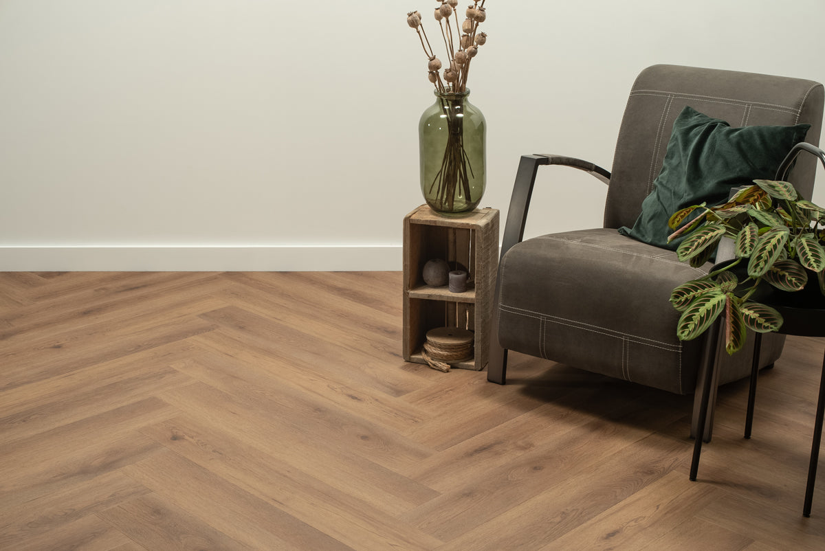 Floer Walvisgraat PVC - Narwal Nootbruin