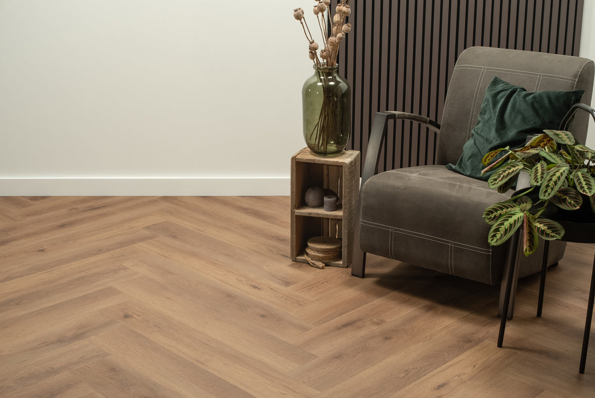 Floer Walvisgraat PVC - Narwal Nootbruin