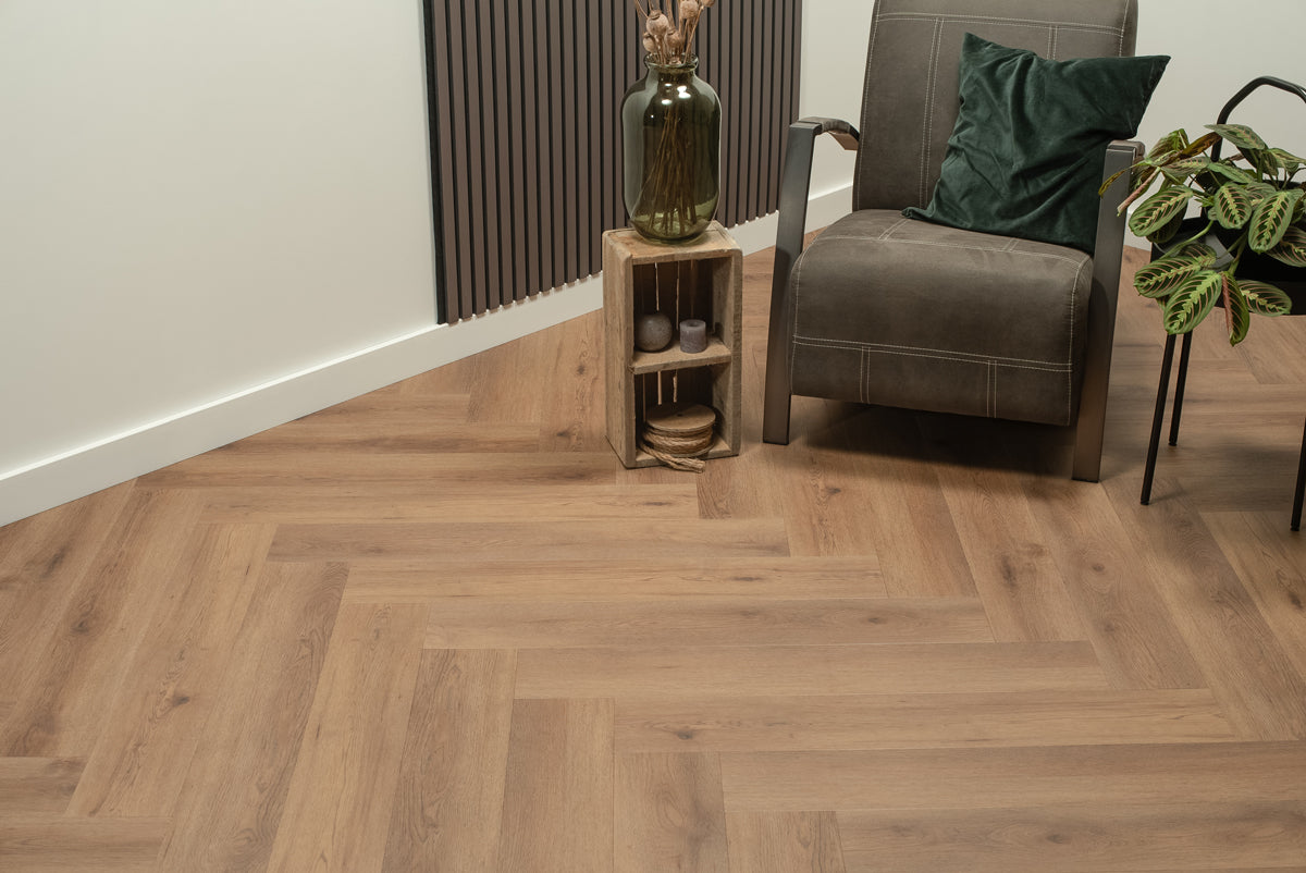 Floer Walvisgraat PVC - Narwal Nootbruin