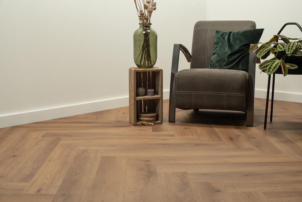 Floer Walvisgraat PVC - Narwal Nootbruin