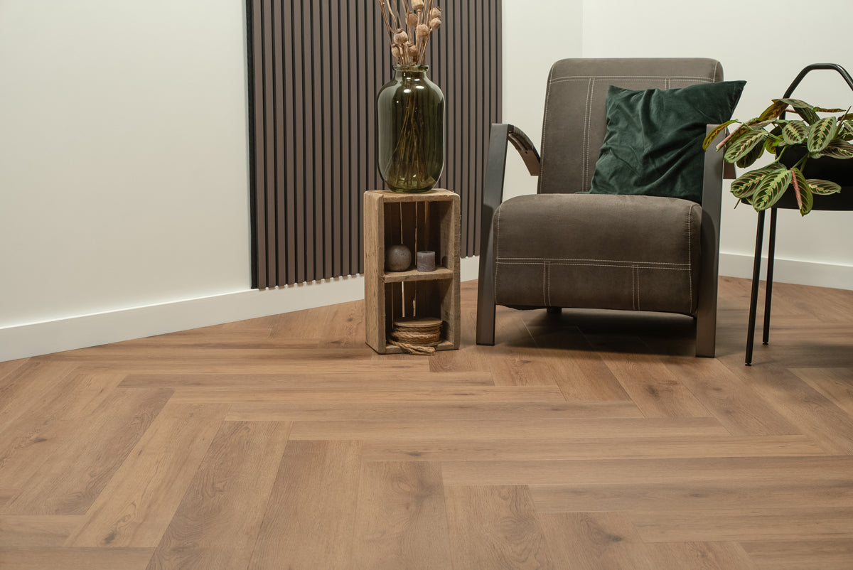 Floer Walvisgraat PVC - Narwal Nootbruin