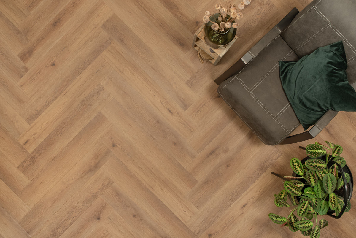 Floer Walvisgraat PVC - Narwal Nootbruin