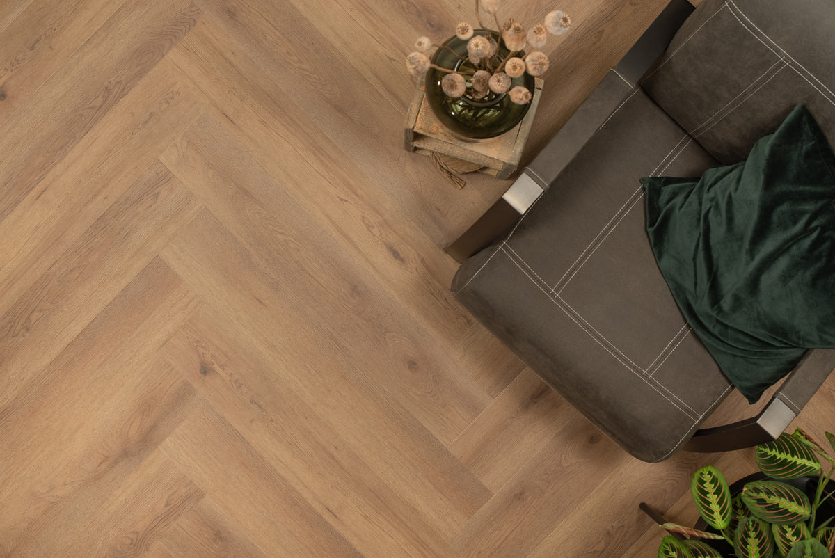 Floer Walvisgraat PVC - Narwal Nootbruin