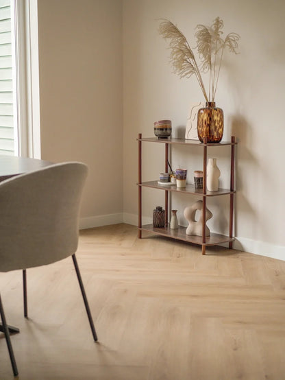 Floer Walvisgraat PVC - Bryde Bruin