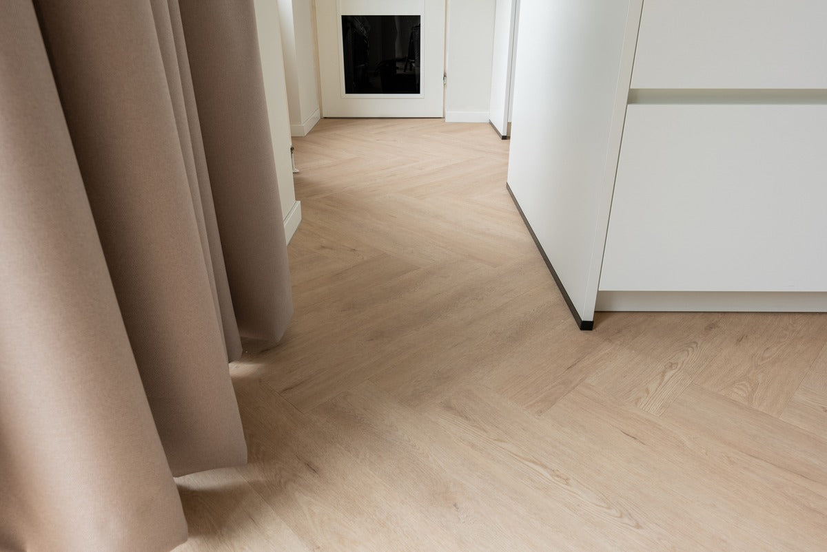 Floer Walvisgraat PVC - Gaia Grijsbeige
