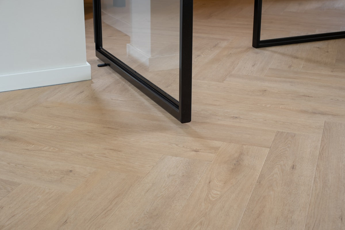 Floer Walvisgraat PVC - Gaia Grijsbeige